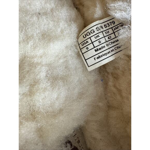 UGG Ascot Slippers Brown Leather Men's Size 9 Slip On Moc Toe Driving Heel GUC - Picture 7 of 14